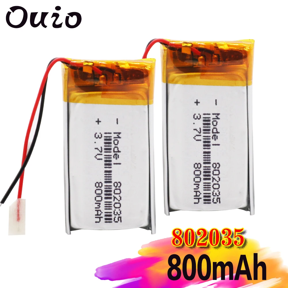 3 7 V 800mAh 802035 полимер литий ионный/литий ионный аккумулятор для MP3 MP4 игрушки DVR Mio mivue