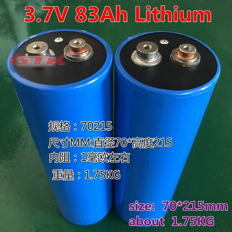 GTK цилиндр 3 7 V 83Ah 85Ah 50Ah литий ионный аккумулятор Lipo ячейки для 12V 24V 48V ebike