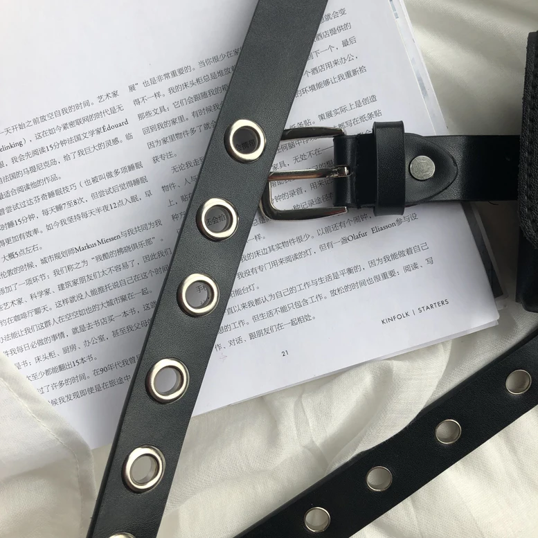 Повседневный готический панк insound Harajuku ремень Простой шик хип хоп корейский ulzzang женский колледж черная сумка ремни