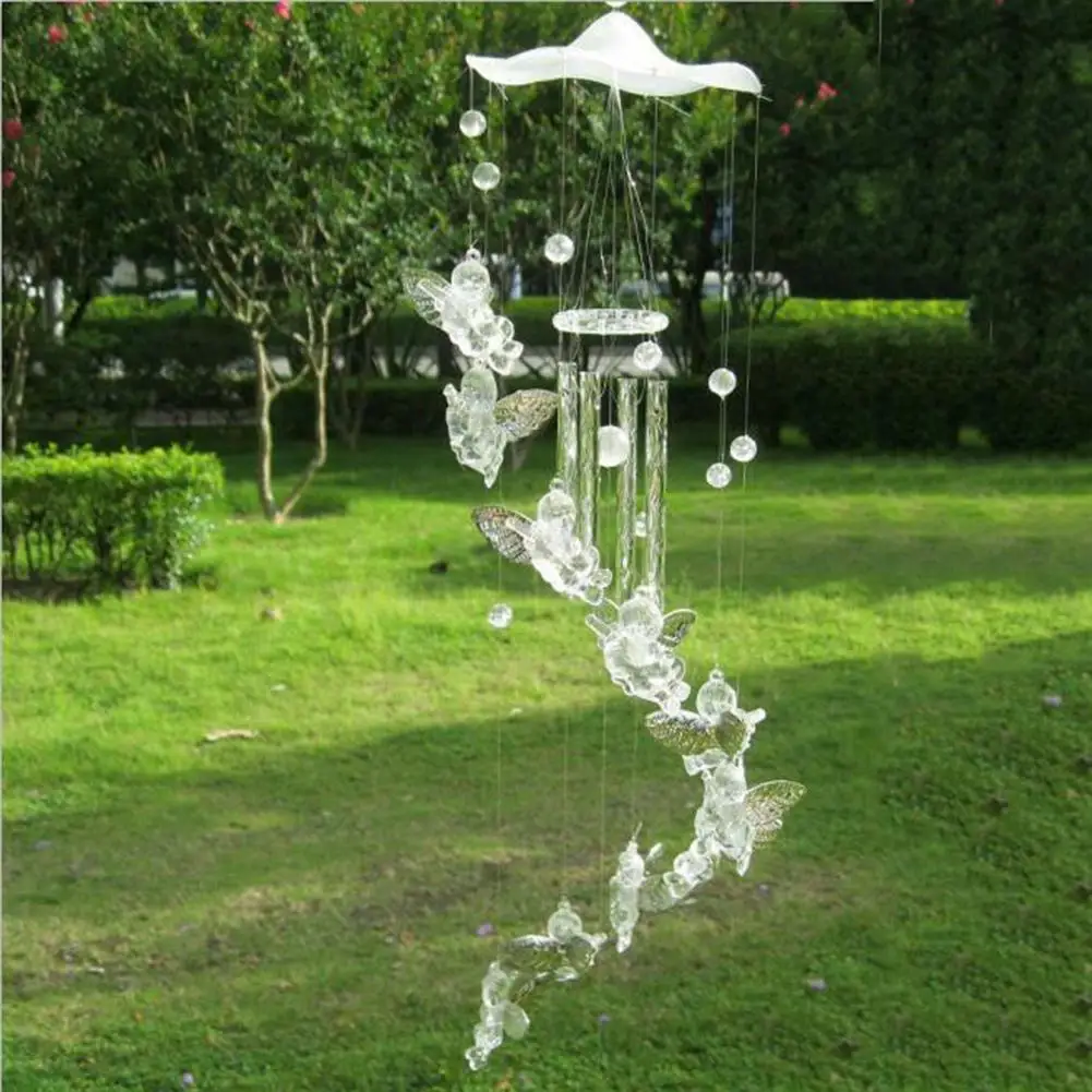 Love Angel Cupid Wind Chime Tube Hanging Ornament House Decoration Metal Pipe Wind Chime Clear Sound Wind Chimes Bells Tubes 5