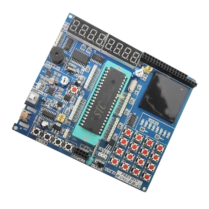 Placa de Desenvolvimento 9051 com Arquivo Placa Aprendizagem Experimento Stc89c52 Kit 8051 Eletrônico 51 Scm