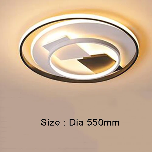 Chandelierrec, современный светодиодный потолочный светильник, Lampara de techo, для гостиной, спальни, низкие потолки, AC90-260V, домашний светильник, потолочный светильник - Цвет корпуса: Dia550mm