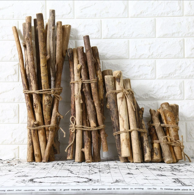 20pcs/set Original Small Wooden Sticks Grocery Branches Wooden Sticks DIY  Materials For Garden Wedding Table