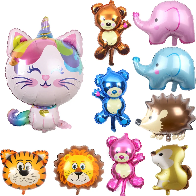 Большая Милая мультяшная животная Ежик кошка Медведь белка воздушные шары