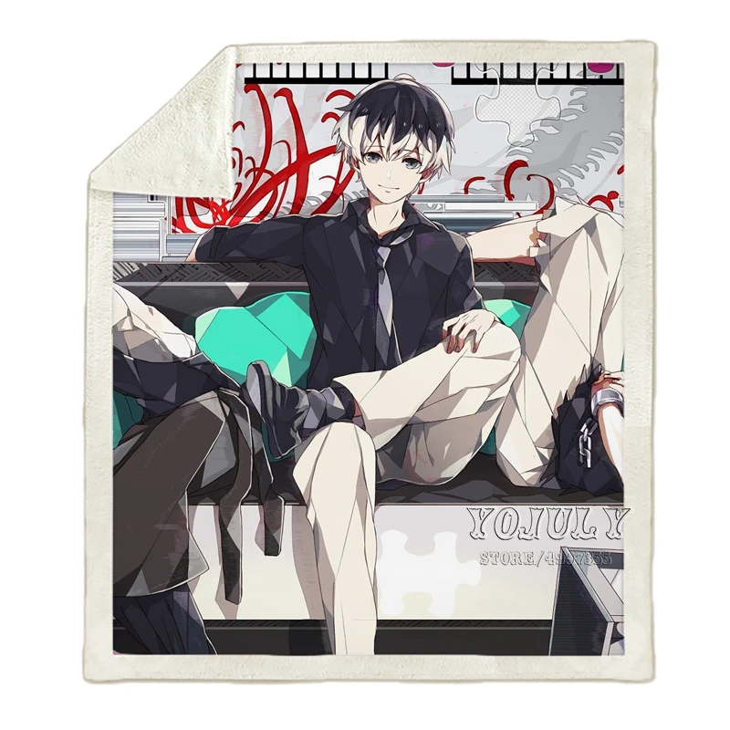 YOJULY одежда с надписью «Tokyo Ghoul Harajuku Пижама для детей и взрослых, Объёмный рисунок(3D-принт) одеяло диван Стёганое одеяло Дорожный Чехол постельного белья в стиле «хип-хоп» с рисунком из аниме фирменный магазин-аутлет K35 - Цвет: 2