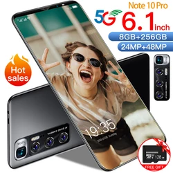 Global Version Note 10 Pro 6.1 Inch Smartphone 8G+256G 4800mAh Battery Android Phone Face Unlock 4G Phone Support Google WiFi
