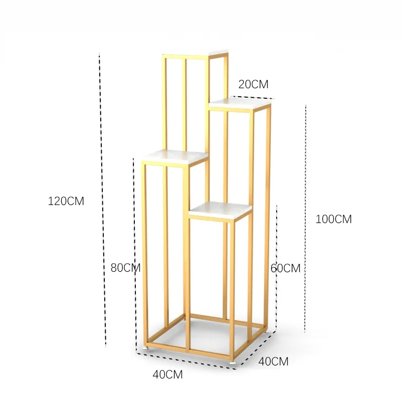 Металлическая полка для гостиной с цветами, металлическая подставка для балкона, железная стойка для цветов, креативная мраморная садовая подставка