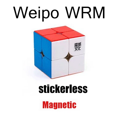 WRM-Stickerless MOYU Weipo WRM Магнитный 2x2x2 волшебный скоростной кубик без наклеек Weipo WR M карманные кубики профессиональные магниты головоломка Cubo magico 2x2 - Цвет: WRM-Stickerless