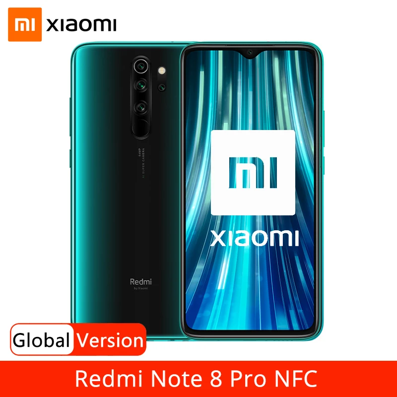 Глобальная версия Xiaomi Redmi Note 8 Pro 6 ГБ 128 Гб Смартфон 64MP Quad камеры заднего Helio G90T Octa Core