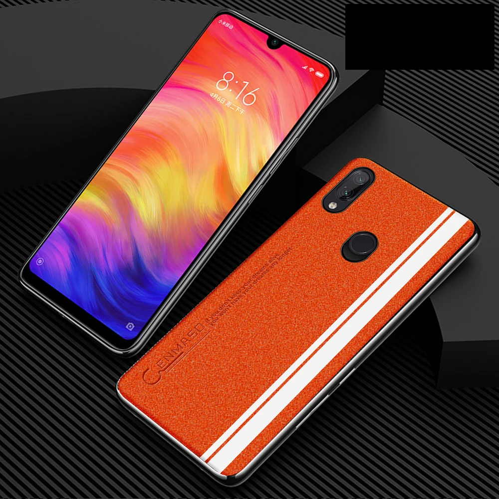 Чехол для Redmi Note 7 чехол Роскошный Глянцевая искусственная кожа Капа для Xiaomi Redmi Note 7 полный защитный противоударный чехол для телефона