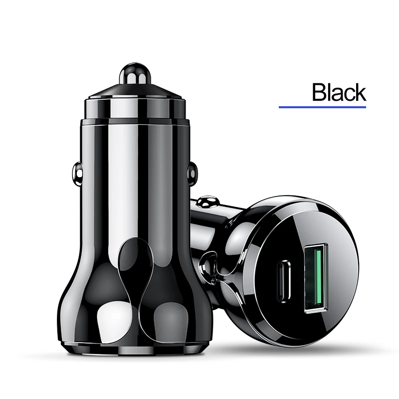Cafele Quick Charge 4,0 3,0 USB Автомобильное зарядное устройство для iPhone Xiaomi huawei samsung 36 Вт автомобильное зарядное устройство для телефона PD быстрое зарядное устройство usb type C - Тип штекера: Black