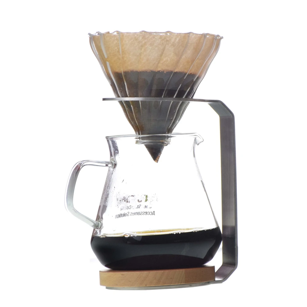 

Pour Over Coffee Dripper Stand V60 Household Barista Coffee Maker Stainless Steel Pillar Percolator