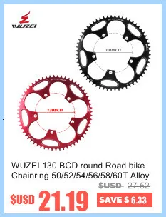 Wuzei Road Bicylcle 110BCD 35/50T Овальный Звездочка комплект велосипед 7075-T6 сплав Сверхлегкий эллипс восхождение Мощность передняя Звездочка пластина