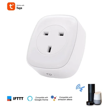 

10A Smart Plug Wifi Qutlet Timer Plug Mini Smart Socket for Amazon Alexa and for Google Home IFTTT UK Standard Socket Remote
