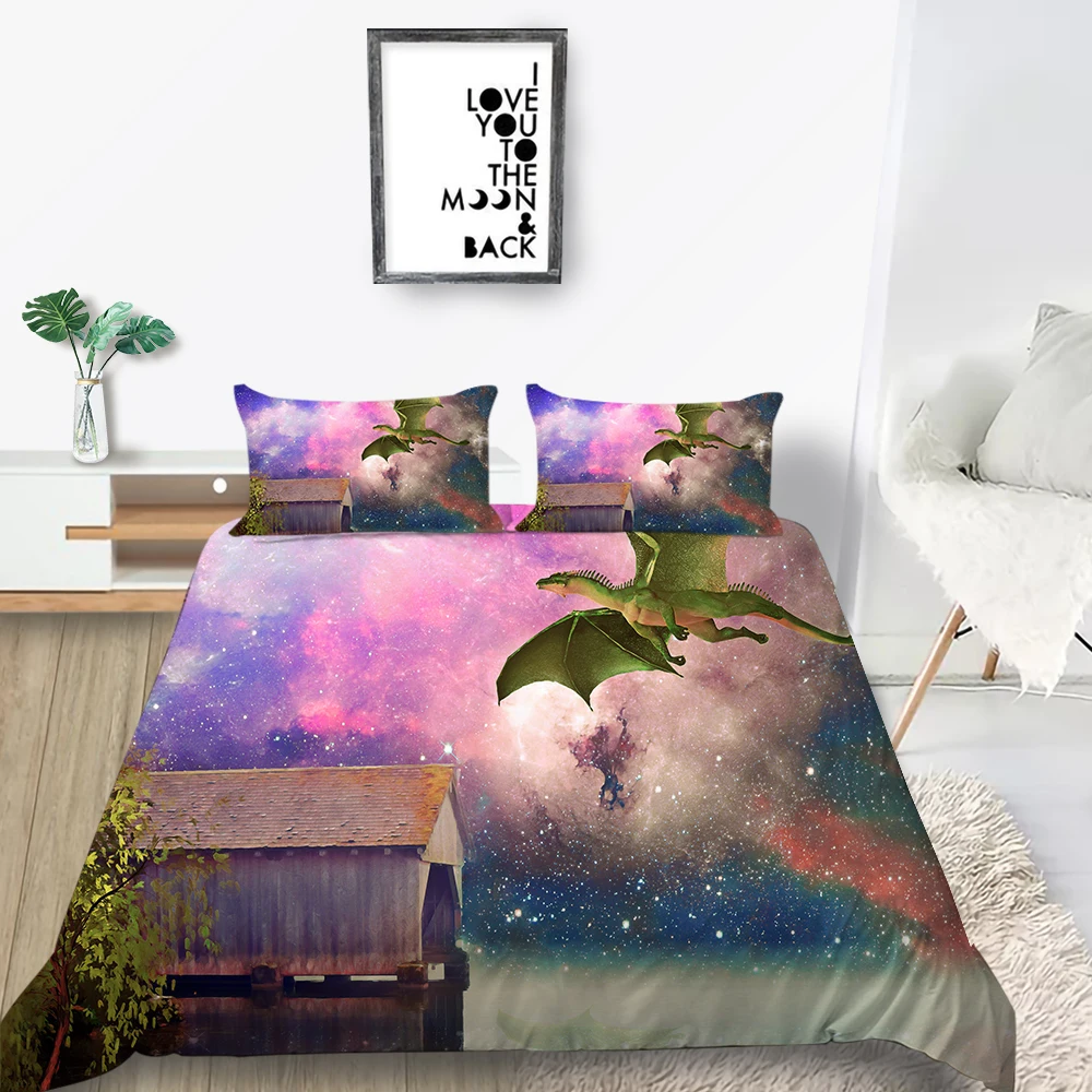 Комплект постельного белья с изображением звездного неба фантастический