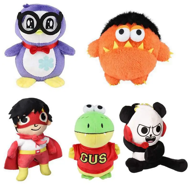 5pcs/set 18cm Ryan Wrold plush Doll Combo Panda Peck Penguin Stuffed Animal Plush Toy - Цвет: 5mix