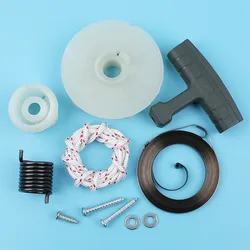 Kit de poulie de démarrage, moyeu de ressort, poignée de corde, pour Husqvarna 137 142 235 236 240, pièces de tronçonneuse avec vis 