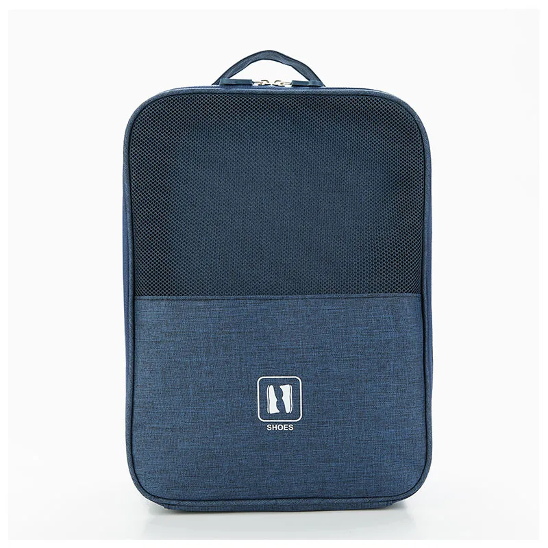 Аксессуары для путешествий. Удобный органайзер, сумка для обуви, водонепроницаемая катионная сумка для одежды, многофункциональная дорожная портативная коробка для обуви - Цвет: Dark blue