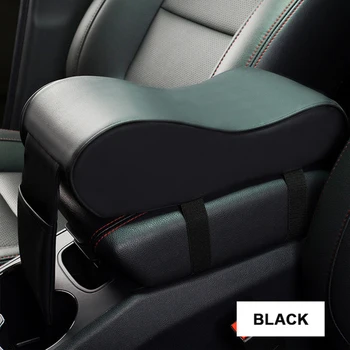 

Car Central Armrest Leather Pad Black Auto Center Arm Rest Seat Box Mat Cushion Pillow Cover Vehicle Protective Styling