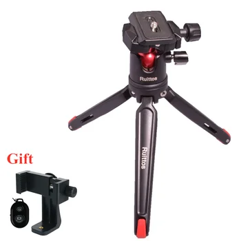 

RuittosMini Handheld Travel Tabletop Tripod Stand with Ball Head for Canon Nikon Sony DSLR Mirrorless for Smartphone for GoPro 5