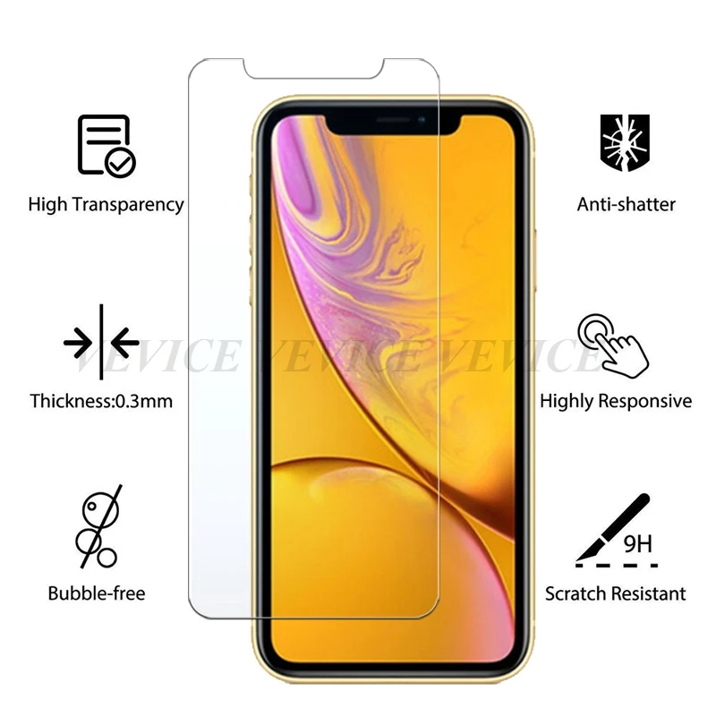 9H Protective Glass for iPhone X XS XR Max 11 Pro 2019 Tempered Screen Protector Film | Мобильные телефоны и аксессуары