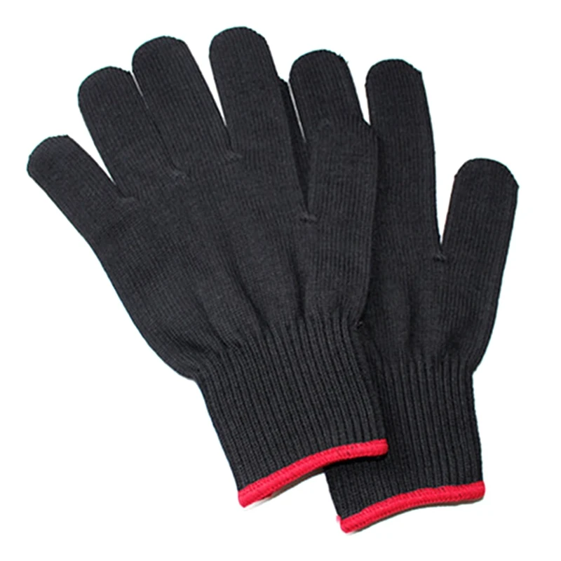 

HOT Sale 1 Pair Hair Straightener Perm Curling Hairdressing Heat Resistant Finger Glove Black Color direct supply
