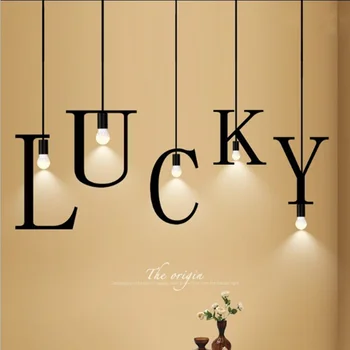

Creative bar counter window single head decorative chandelier personalized alphanumeric symbol wrought iron bicycle chandelier