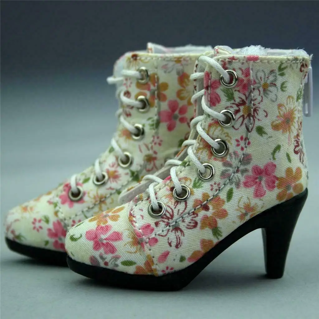 

[wamami] 48# Pink Flower1/4 MSD 1/3 SD BJD DOD Dollfie High Heels Flanging Boots/Shoes