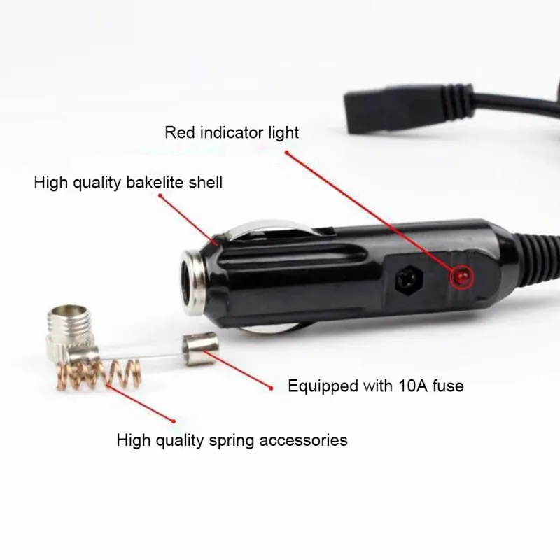 1,8 м Кабельный штекер постоянного тока 12V 2 штыревое соединение освинцованный кабель штепсельную вилку, подходящую для Автомобильный мини-холодильник кабель