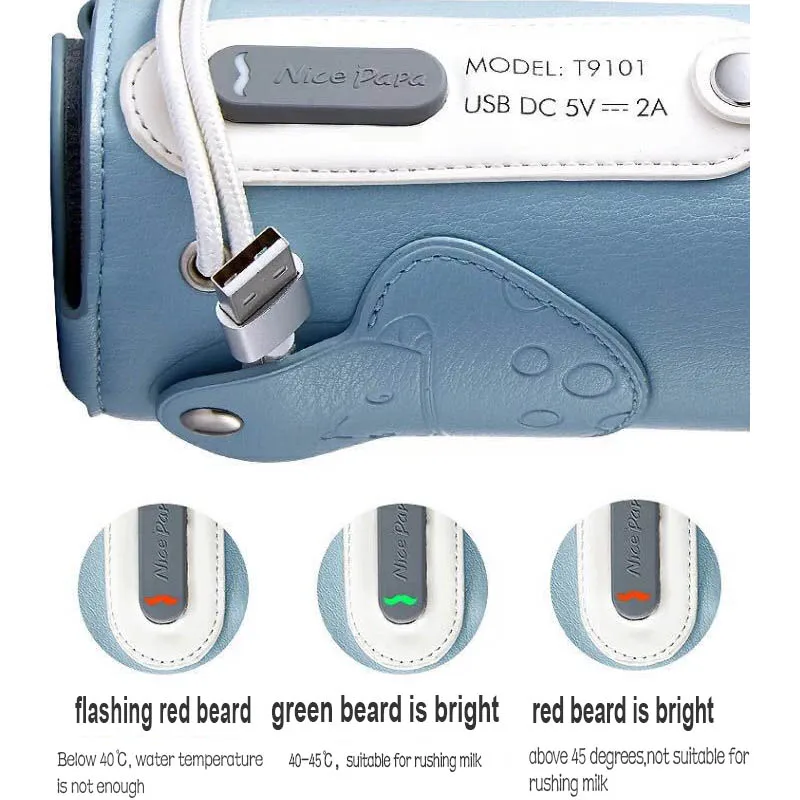 Nursing Bottle Insulation Cover Universal Heating Sleeve USB Charging Constant Temperature PPSU Milk Bottle Feeder Heater