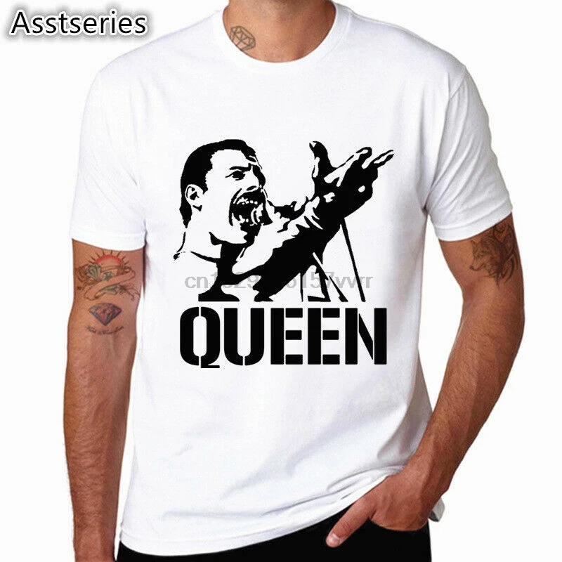 Queen футболка Фредди Меркури queen унисекс музыка Футболка Rock Band |