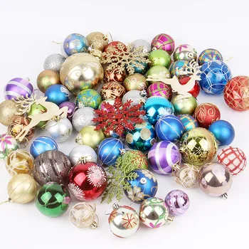 

60-70pcs Christmas Accessories Home Decor Christmas Decor Xmas Christmas Tree Decorations Balls Pendant Drop Ornaments