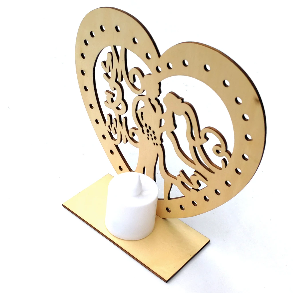 Wedding Heart Wooden Mr Mrs Pendant Table Decoration LED Light Candle Wedding Party Supplies For Adults Favors decor June 11