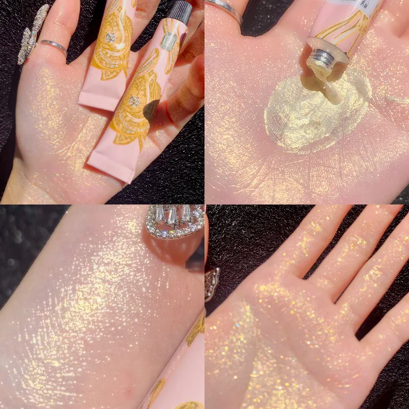 

XIXI Highlighter Illuminator Liquid Body Luminizer Metallic Face Brighten Contouring Makeup Body Bronzer Shimmer Highlighter 1PC