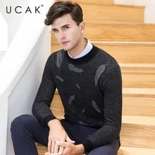 ^#Cheap UCAK Brand 100% Merino Wool Sweater Men Fashion Pull Homme Winter Thick Soft Warm Cashmere Pullover Men Christmas Sweaters U3082 ^#Cheap UCAK Brand 100% Merino Wool Sweater Men Fashion Pull Homme Winter Thick Soft Warm Cashmere Pullover Men Christmas Sweaters U3082