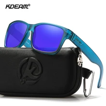 KDEAM поляризационные спортивные солнцезащитные очки для мужчин и женщин с УФ-защитой, квадратные солнцезащитные очки для бейсбола, вождения, бега, рыбалки, гольфа