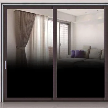 

SUNICE 1.52x10m Semi-privacy Window Film Black Gradation Dot Glass Film Self-adhesive for Area Partition Office Market Room Deco
