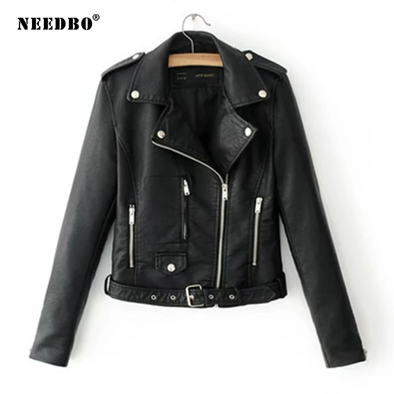 

Faux Leather Jacket Woman Biker Casual Autumn Winter Leather Jacket Women Moto Chiina JacketOutwear Zipper Coat Female Jacket