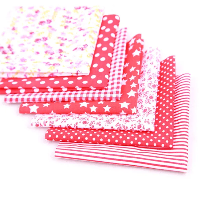 Red Style 25x25 см хлопчатобумажная ткань с принтом, швейные стеганые ткани для лоскутного шитья, шитья, рукоделия, рукоделия, аксессуары ручной работы - Цвет: Red Style
