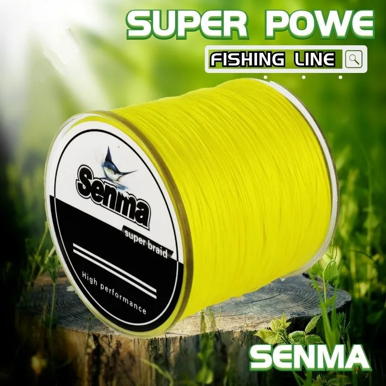 Senma 8X300 м, 500 м, 1000 м, PE леска, 8 нитей, плетеная леска, 10-100 фунтов, многофиламентная леска, гладкая