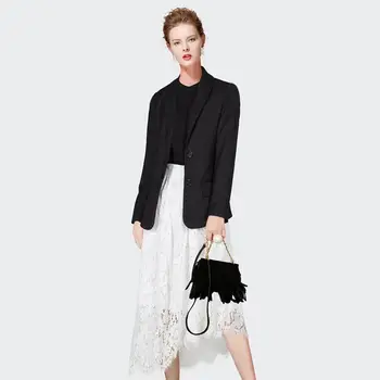 

[2020 spring summer new style ] small waist suit western-style suit irregular lace skirt two-piece suit