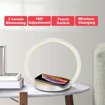 

Fast Qi 10W Wireless Charger Table Lamp for iPhone 8Plus X XR XS 11 PRO Max Samsung S10 5G S9 + S8 Note10 9 Charging night light