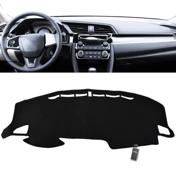 

For Honda Civic 2016 - 2020 Dash Cover Mat Dashboard Cover Dashmat Protective Sheet Carpet Styling 2017 2018 2019