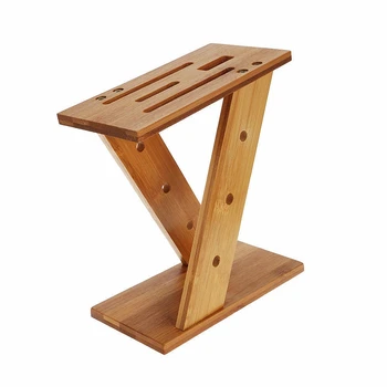 

Modern Kitchen Bamboo Tool Holder Knife Rack Portable Creative Z Shape Knives Storage Rack Tool Wood Knife Stand Blocks
