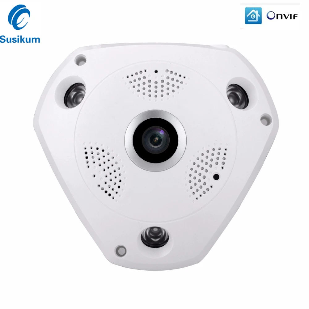 

5MP IP POE Camera Indoor Plastic Dome 180 Degree 1.7mm Lens IR Night Vision XMEye APP ONVIF Video Surveillance Security Camera