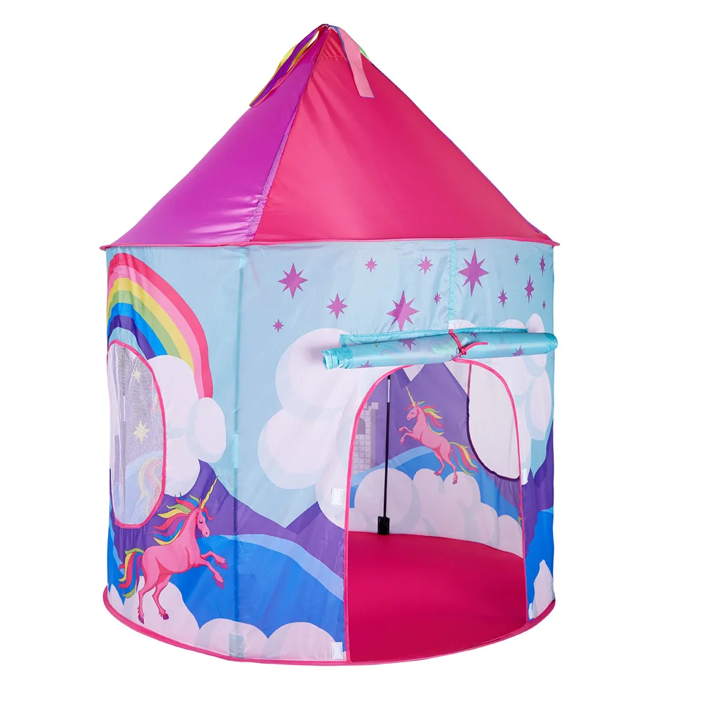 Cross Border KID'S Tent Mongolian Yurt Cartoon Unicorn Animal Rainbow Star Castle Princess Game Toy House