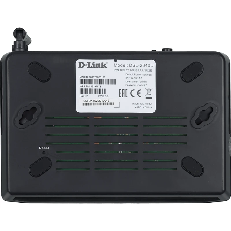 Роутер беспроводной D-Link DSL-2640U/RA(DSL-2640U/RA/U2A) ADSL2