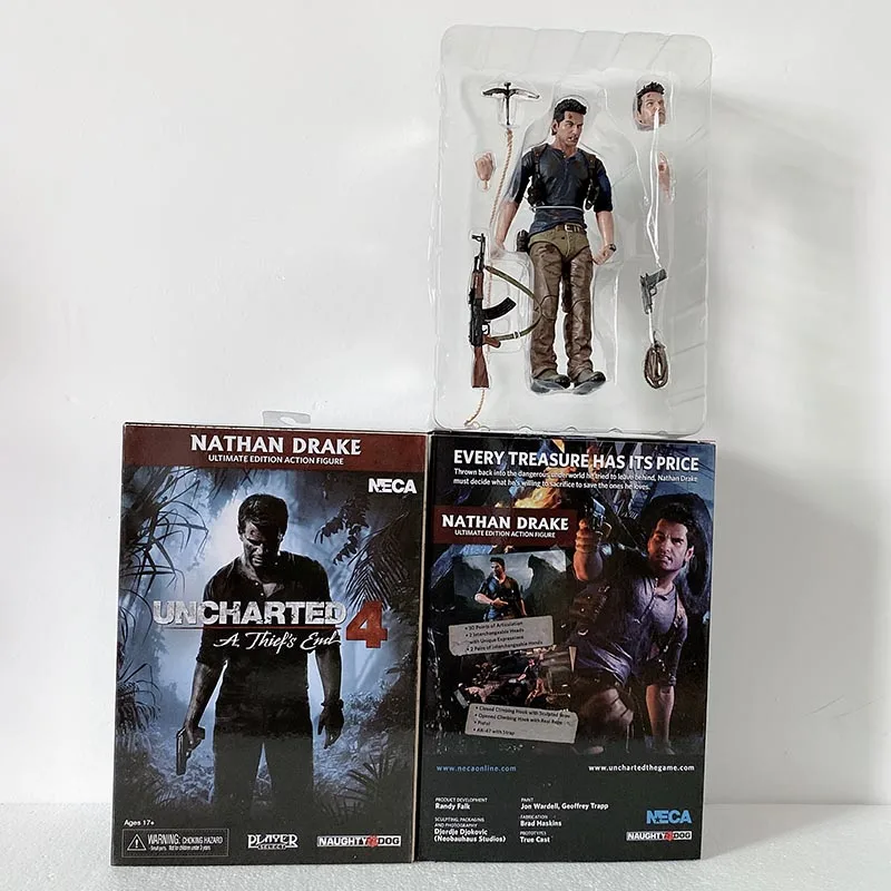 18 см 7 дюймов NECA Uncharted 4 вор конец Натан Дрейк экшн Коллекционная Фигурка модель игрушка кукла для Рождественский подарок