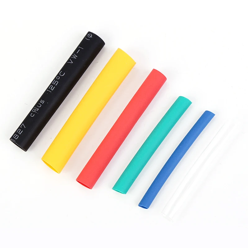 Heat Shrink Tube 127/164/328/530pcs Heat Shrinkable Tube Kit Shrinking Assorted Polyolefin Insulation Sleeving 2:1 DIY Wire Repair
