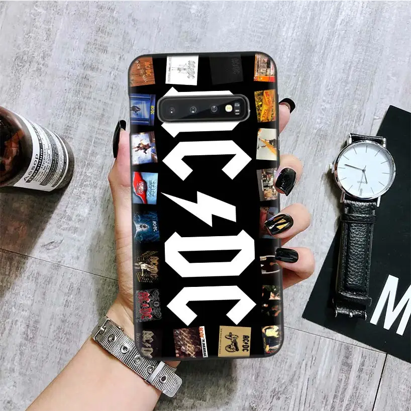 ACDC рок Ангус Янг черная крышка чехол для телефона для samsung Galaxy A50S A10S A20S A10 A20E A30 A40 A50 A70 M40 M30S A80 корпус под плетенную сумку